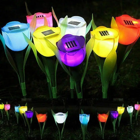 Solar Garden Tulip Lights  Multi-Color LED Path Lighting - Product detail 7