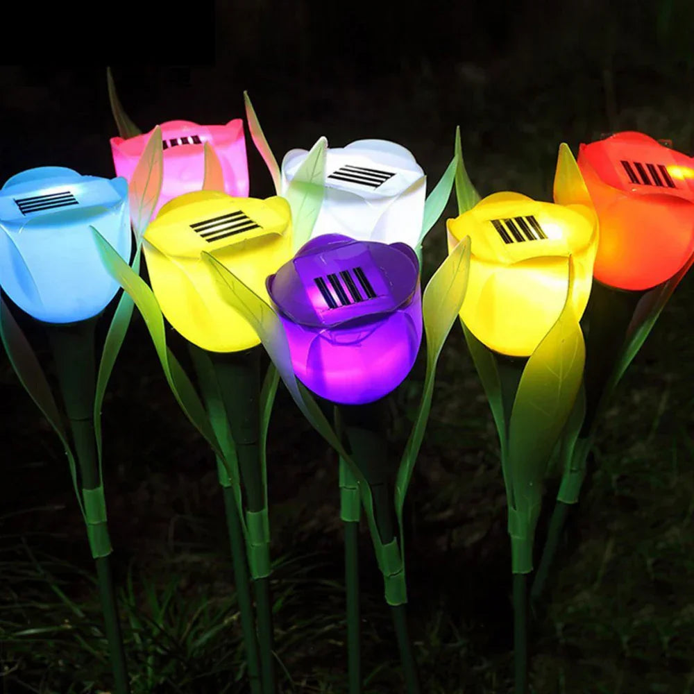 Solar Garden Tulip Lights  Multi-Color LED Path Lighting - Product detail 4
