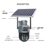 Solar Security Camera  4K Wireless with Dual Lens and 360 Rotation - Product detail 4