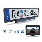 Wireless Solar Backup Camera  HD License Plate Mount with Monitor - Product showcase