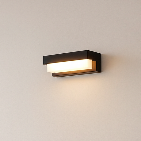 Modern Solar Wall Light  Minimalist LED Outdoor Sconce - Product showcase