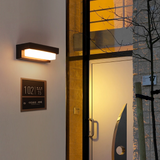 Modern Solar Wall Light  Minimalist LED Outdoor Sconce - Detailed view