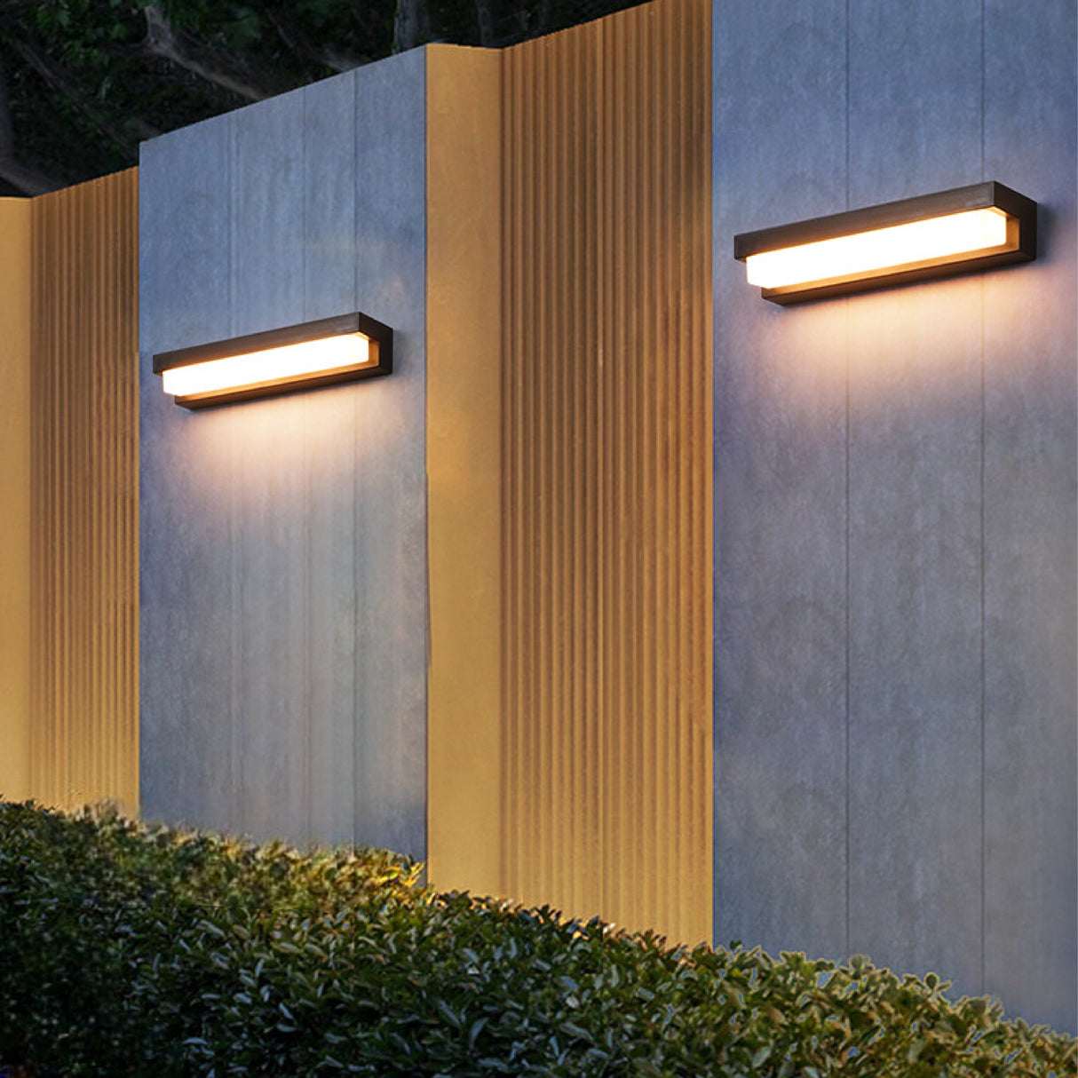 Modern Solar Wall Light  Minimalist LED Outdoor Sconce - Product example
