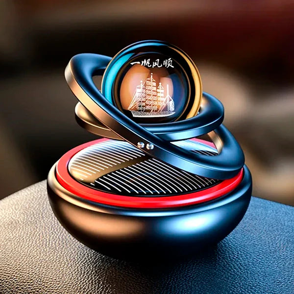 Solar Car Air Freshener  360 Degree Rotating Diffuser - Product showcase