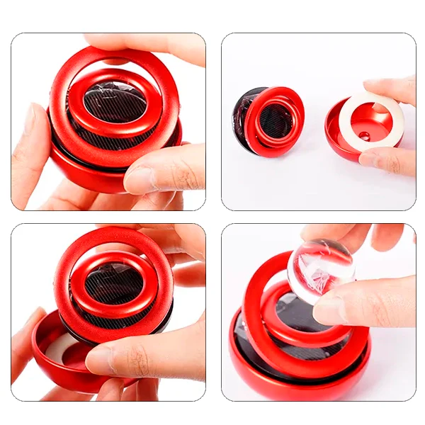 Solar Car Air Freshener  360 Degree Rotating Diffuser - Product example