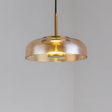 Modern Glass Pendant Light  Brass and Frosted Dome Design - Product detail 7