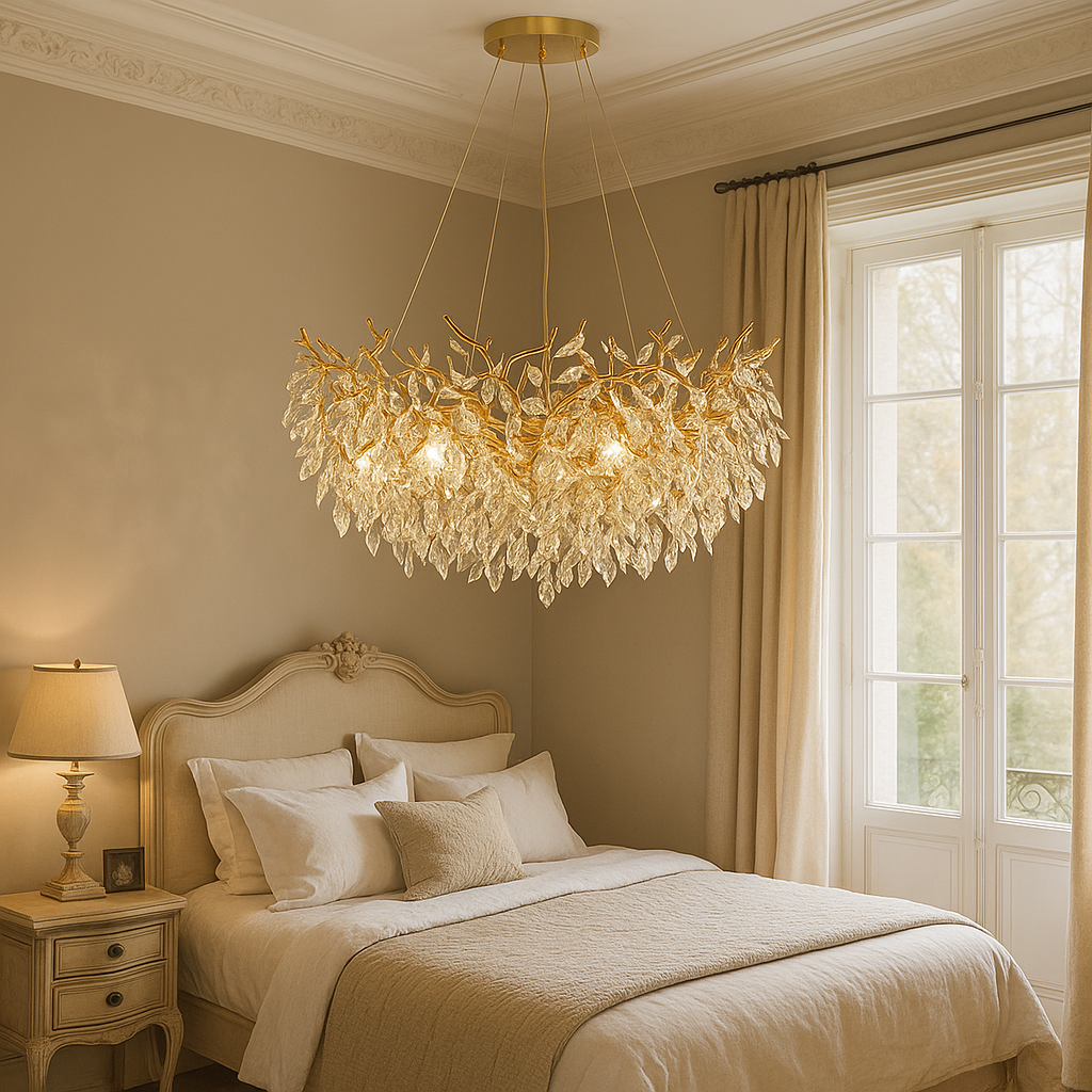 Modern Crystal Chandelier  Leaf-Shaped Glass Design - Product detail 5