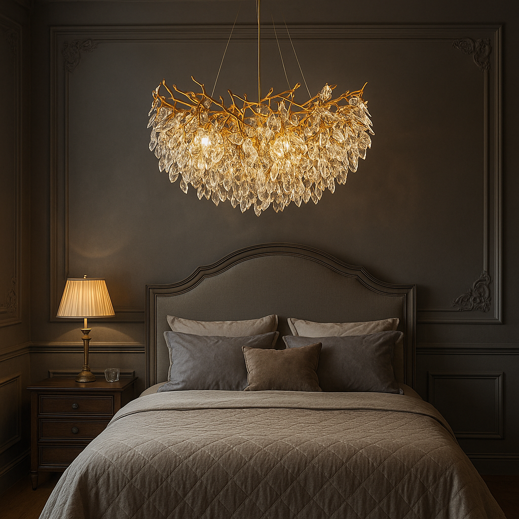 Modern Crystal Chandelier  Leaf-Shaped Glass Design - Product detail 6