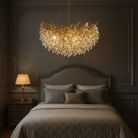 Modern Crystal Chandelier  Leaf-Shaped Glass Design - Product detail 6