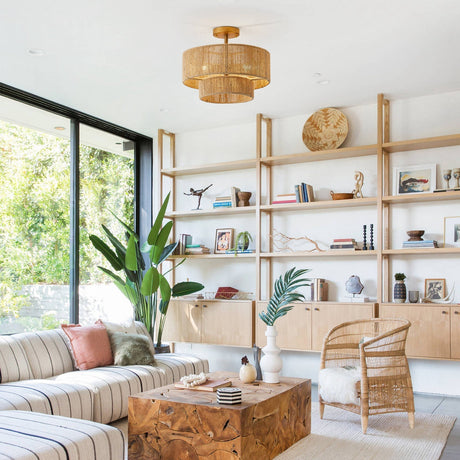 Natural Hemp Ceiling Light  Double Layer Rope Design - Product detail 7