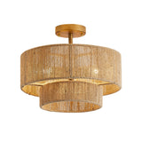 Natural Hemp Ceiling Light  Double Layer Rope Design - Product detail 13