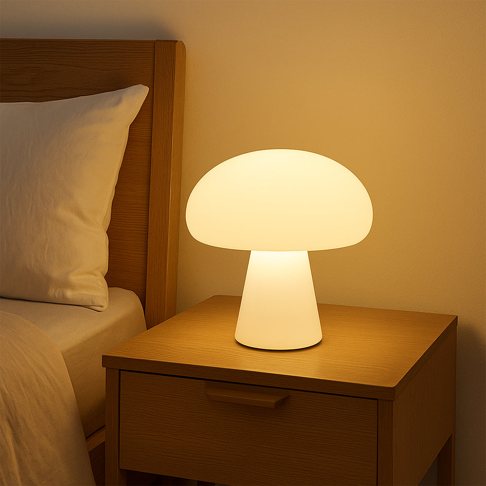 Modern Mushroom Table Lamp  Warm White LED Indoor Outdoor Light - Detailed view