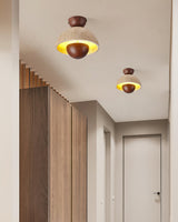 Modern Ceiling Light  Travertine Wood Dome Design - Product detail 9