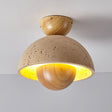 Modern Ceiling Light  Travertine Wood Dome Design - Product detail 13
