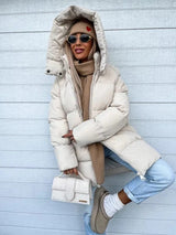 Oversized Winter Puffer Jacket  High Collar Quilted Design - Product detail 9