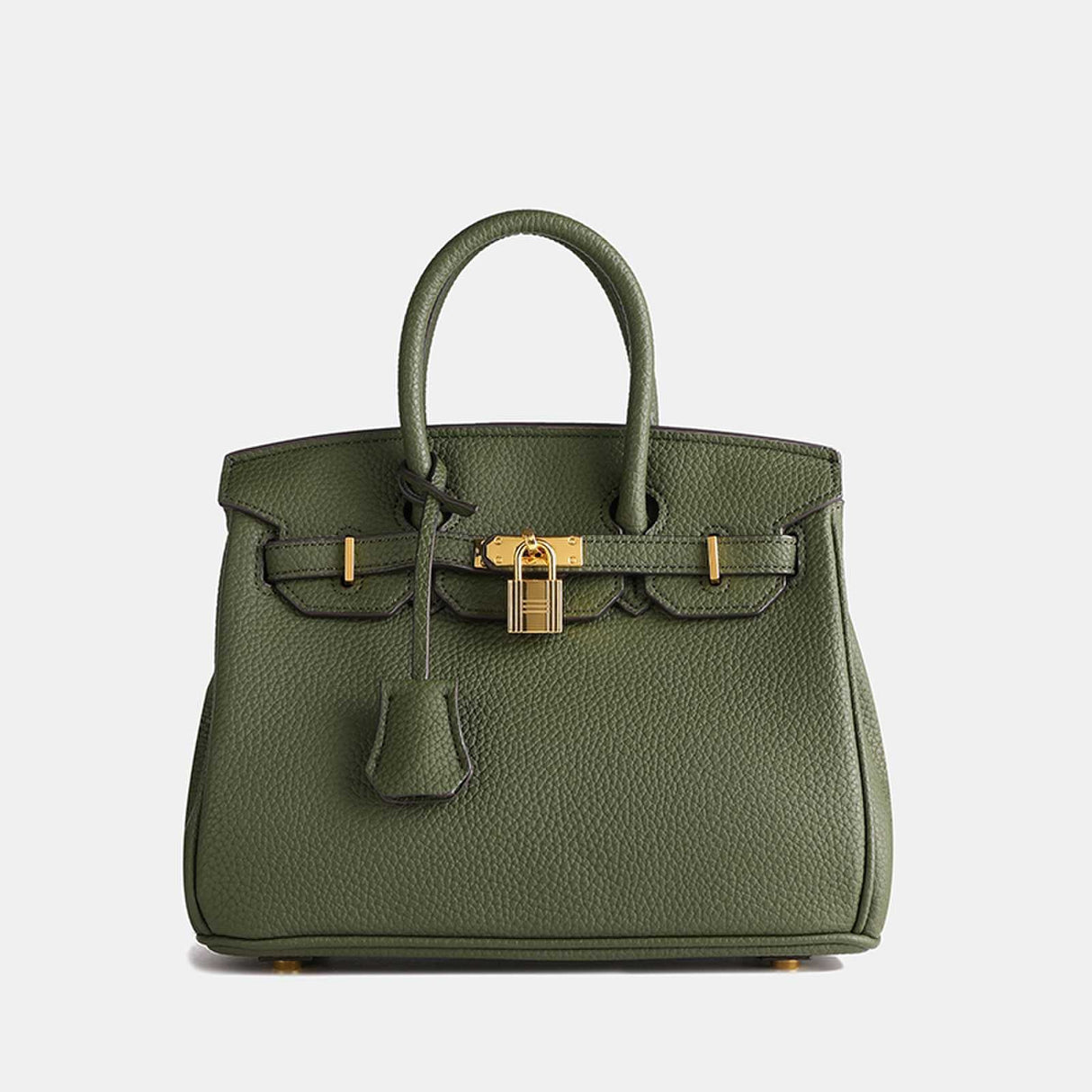 Classic Structured Handbag  Black Leather With Gold Hardware - Product detail 11
