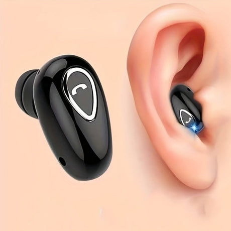 Wireless Bluetooth Earbud  Compact Single Ear Design with Clear Call Quality - Product showcase