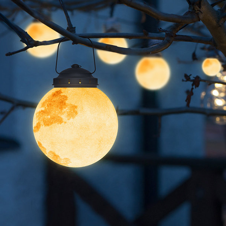 Solar Garden Pendant Light  Moon-Inspired LED Globe Design - Product detail 7