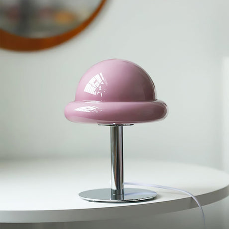 Space Age Table Lamp  Orange Glass Mushroom Design - Product detail 31