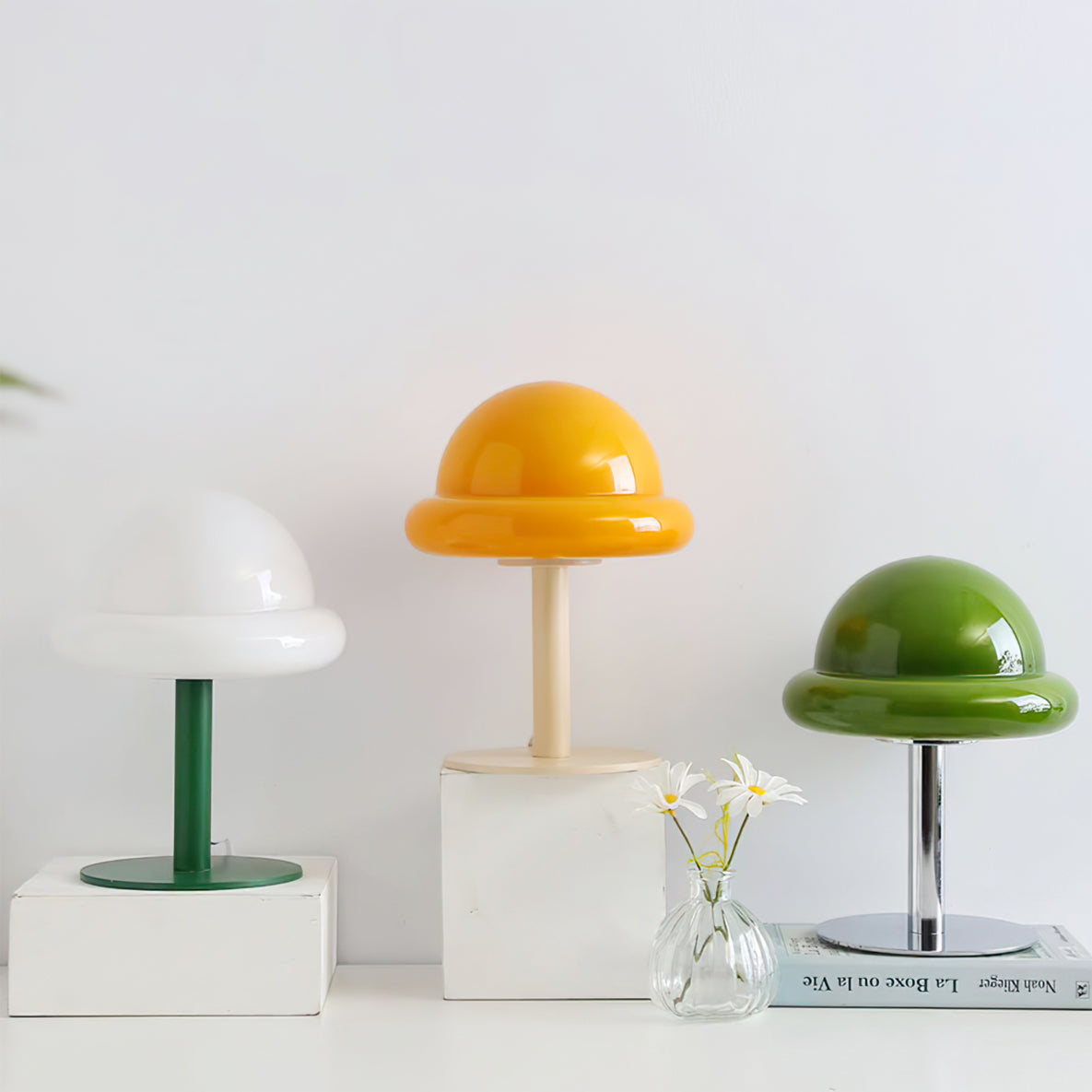 Space Age Table Lamp  Orange Glass Mushroom Design - Product detail 15