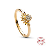 Celestial Stack Ring Set  Sun Moon Crystal Design - Product example