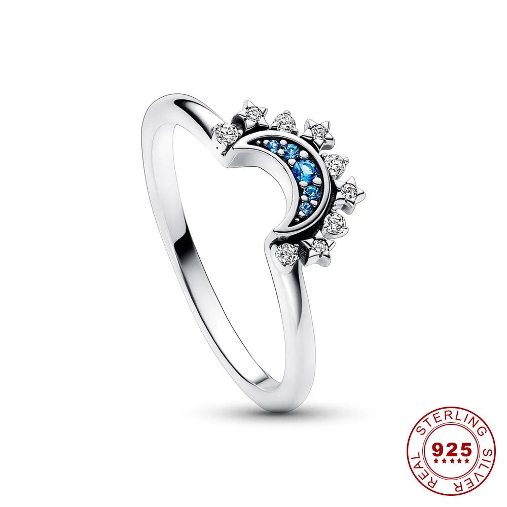 Celestial Stack Ring Set  Sun Moon Crystal Design - Product detail 4