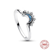 Celestial Stack Ring Set  Sun Moon Crystal Design - Product detail 4