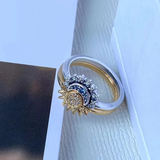 Celestial Stack Ring Set  Sun Moon Crystal Design - Product detail 6