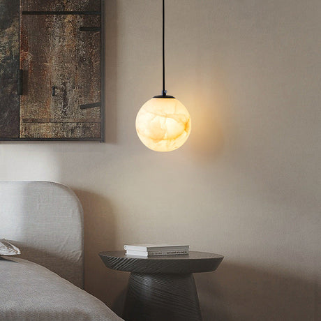 Marble Pendant Light  Spherical Globe Design - Product example