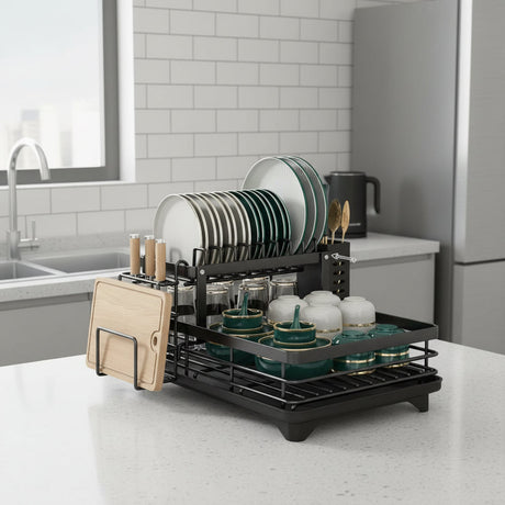 Stainless Steel Dish Rack  Foldable Space-Saving Design - Product detail 7