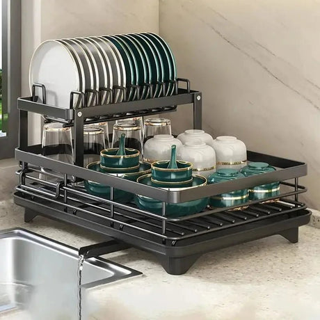 Stainless Steel Dish Rack  Foldable Space-Saving Design - Product detail 9