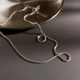 Layered Silver Necklace  Delicate Sterling Dual Chain Design - Product detail 4