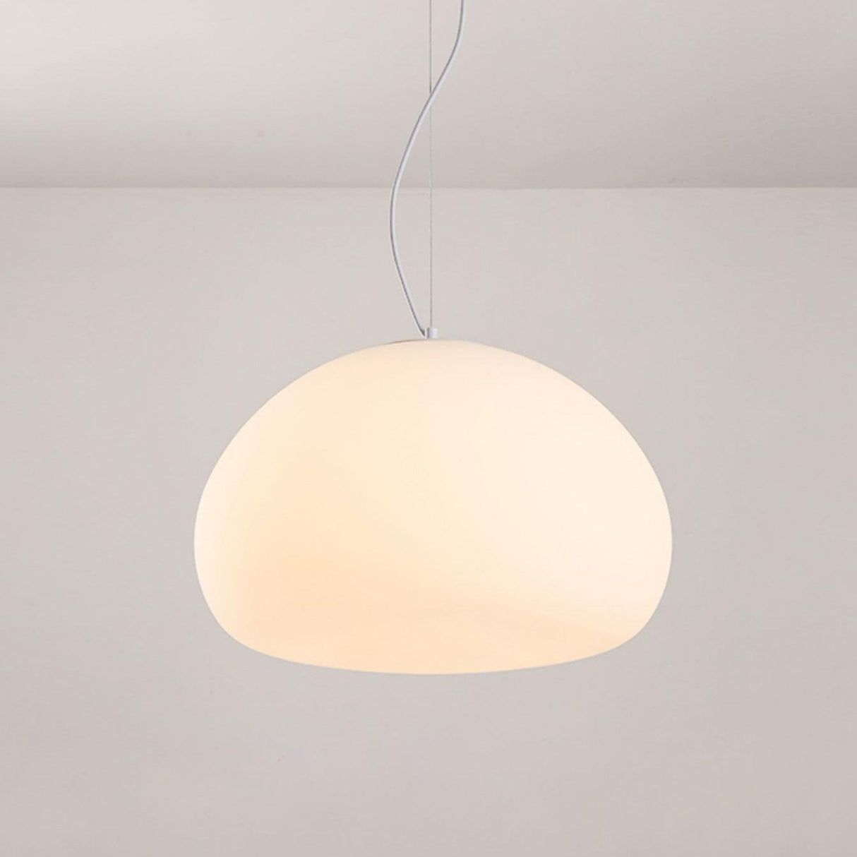 Minimalist Glass Pendant Light  Dome Shaped White Shade - Product detail 16