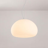 Minimalist Glass Pendant Light  Dome Shaped White Shade - Product detail 16
