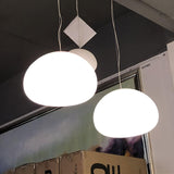 Minimalist Glass Pendant Light  Dome Shaped White Shade - Product detail 5