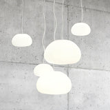 Minimalist Glass Pendant Light  Dome Shaped White Shade - Product detail 6