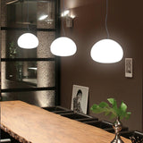 Minimalist Glass Pendant Light  Dome Shaped White Shade - Product detail 28