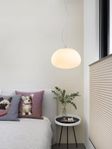 Minimalist Glass Pendant Light  Dome Shaped White Shade - Product detail 8
