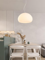 Minimalist Glass Pendant Light  Dome Shaped White Shade - Product detail 10