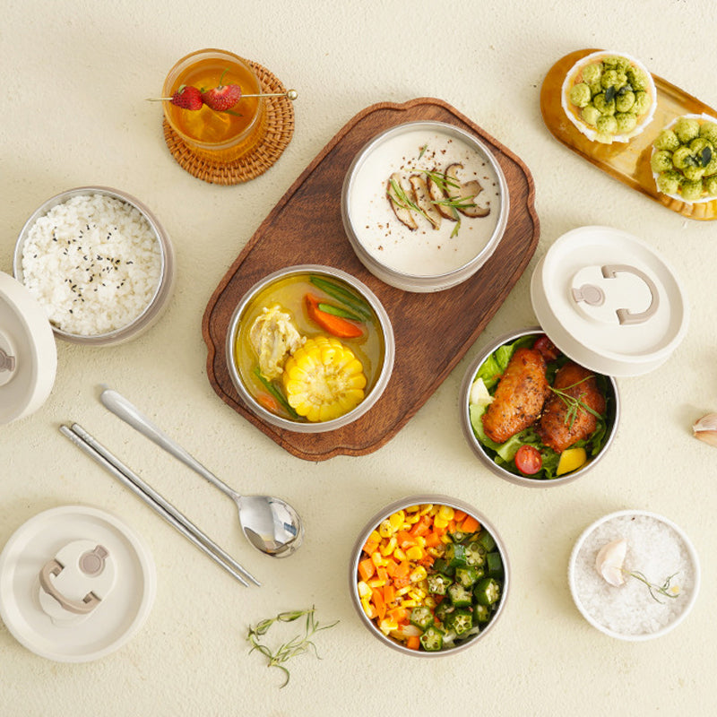 Insulated Stainless Steel Lunch Box  Double Container Set with Thermal Bag - Product detail 5