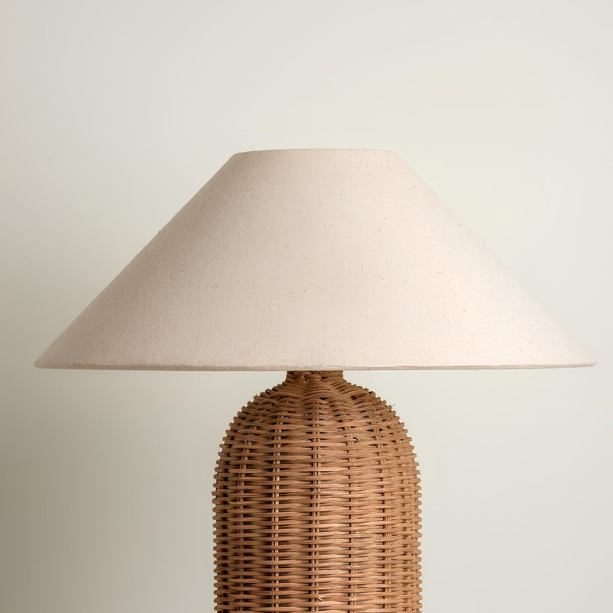Rattan Table Lamp  Natural Woven Base With Linen Shade - Product detail 13