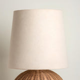 Rattan Table Lamp  Natural Woven Base With Linen Shade - Product detail 8
