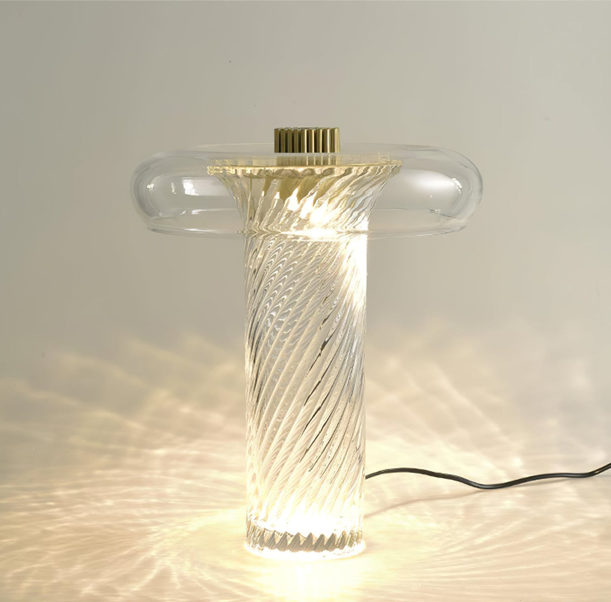 Modern Glass Table Lamp  Spiral Crystal Design - Product detail 14