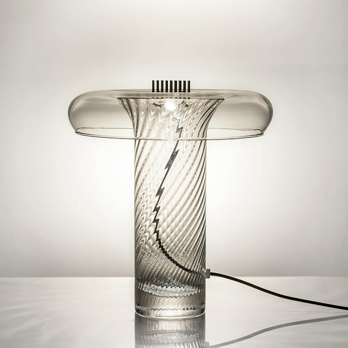 Modern Glass Table Lamp  Spiral Crystal Design - Product detail 7