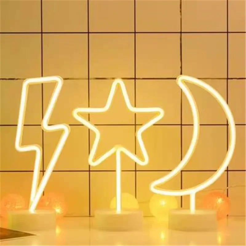 Decorative LED Cloud Light  Warm White Neon Design - Detailed view