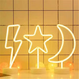 Decorative LED Cloud Light  Warm White Neon Design - Detailed view