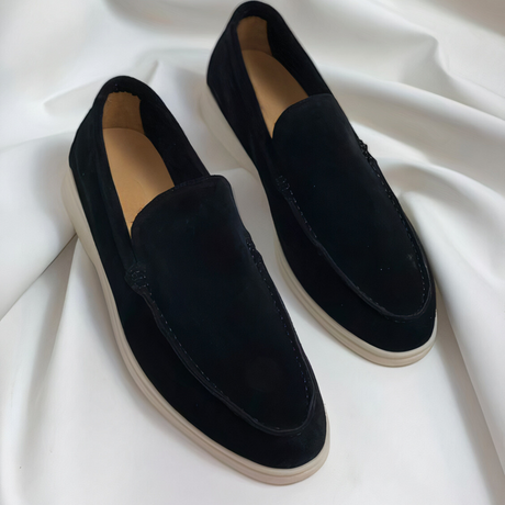 Suede Penny Loafers  Classic Beige Slip-On Design - Product detail 8