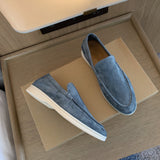 Suede Penny Loafers  Classic Beige Slip-On Design - Product detail 5