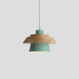 Modern Pendant Light  Wood Glass Shade Design - Product detail 19