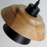 Modern Pendant Light  Wood Glass Shade Design - Product detail 9
